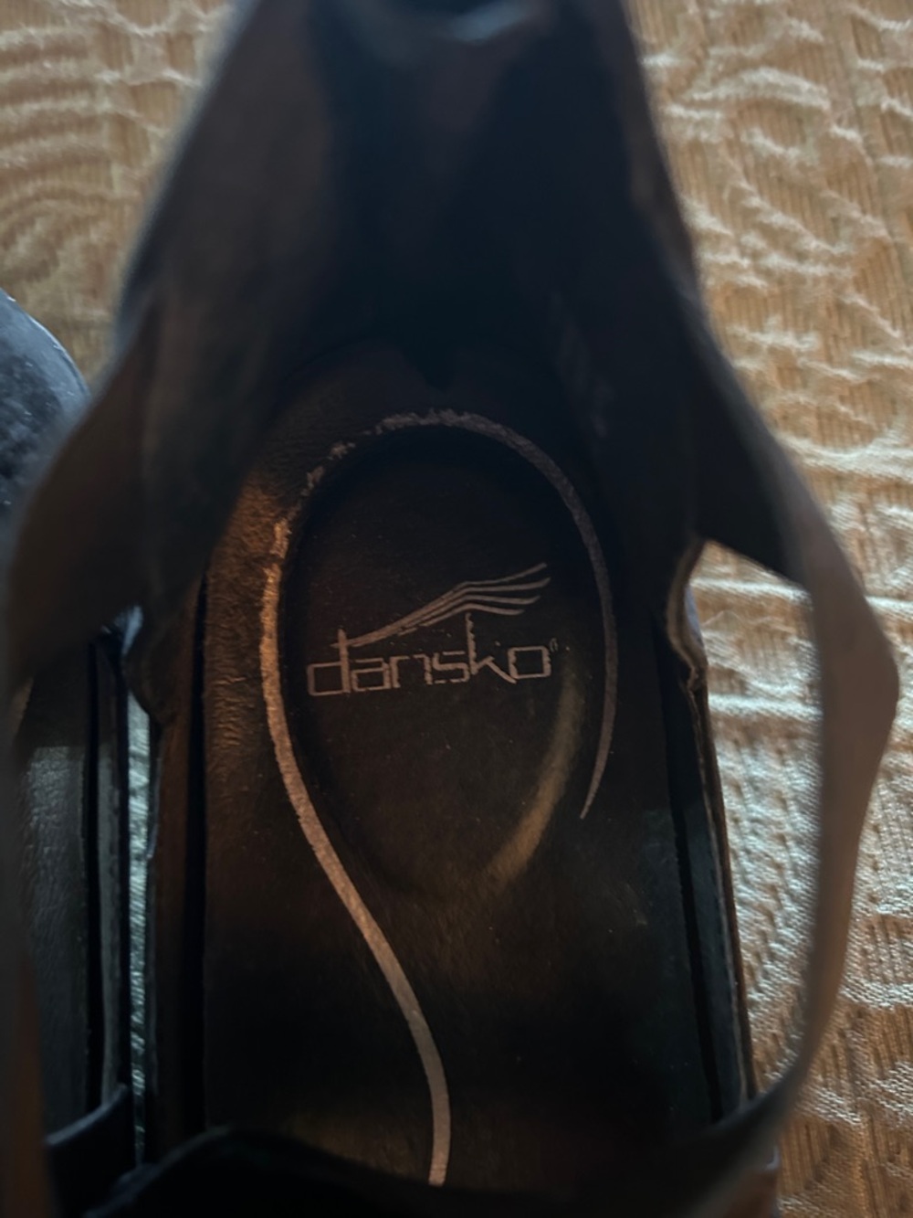 Dansko Black Perforated Cross-Strap shoes size 38 (7.5 -8 women) - Picture 2 of 7
